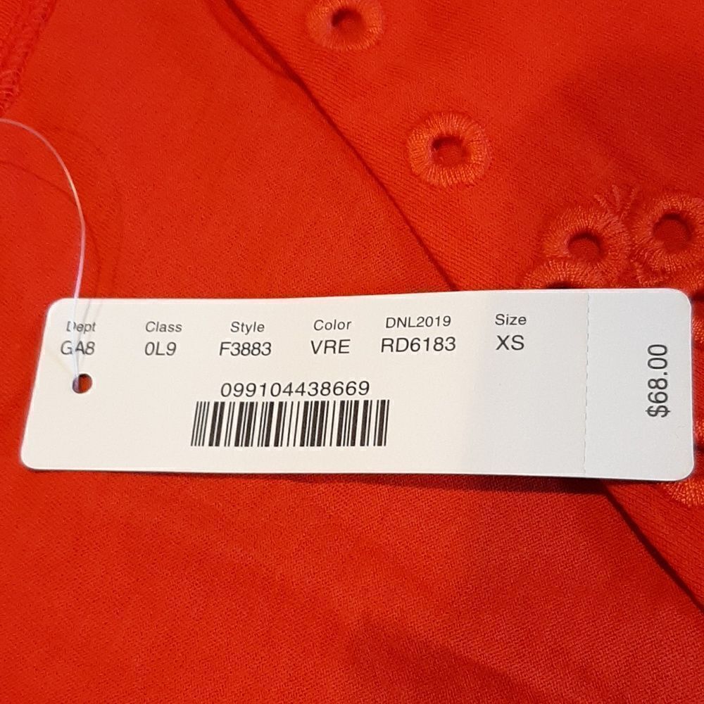 J.Crew Red Orange Tank Shirt - Picture 6 of 10